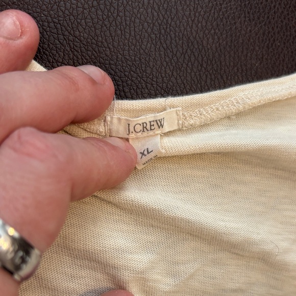 J. Crew Cream Ruffle Front Tank - Picture 2 of 5